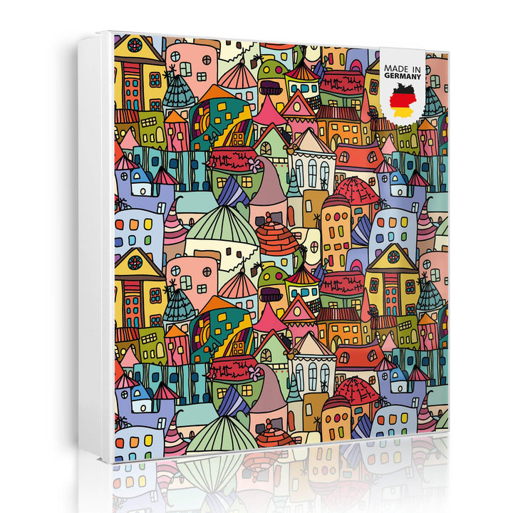 banjado Grosser Schlüsselkasten Metall - Schlüsselbox 30x30cm mit 32 Haken - Schlüsselkasten modern
