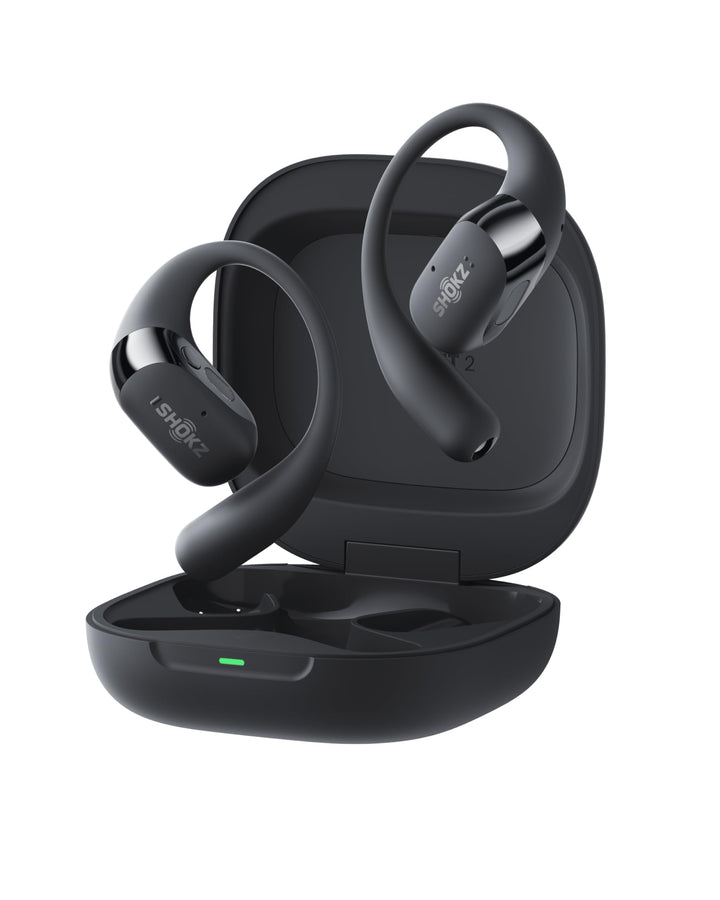 SHOKZ OpenFit 2+ Neu Open-Ear-Kopfhörer, Dolby Audio Ohrbügel-Ohrhörer, 48 Std. Spielzeit, IP55 wass