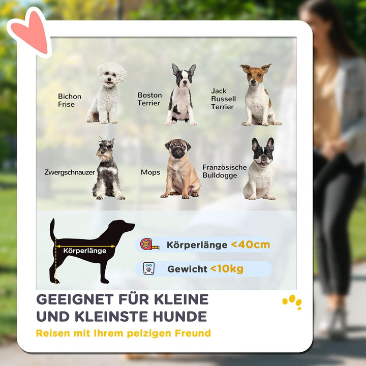 PawHut Hundewagen leicht Hundebuggy aus Aluminium klappbar für Hunde &amp; Katzen Katzenbuggy mit Kissen