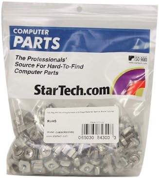 StarTech.com M5-Montageschrauben und Käfigmuttern für Serverschrank / Rack - 100 St. (CABSCREWM52) 1