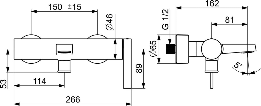 Hansa Wannen-Einhebelmischer HANSALOFT 57702103 mit automatischer Umstellung,verchromt