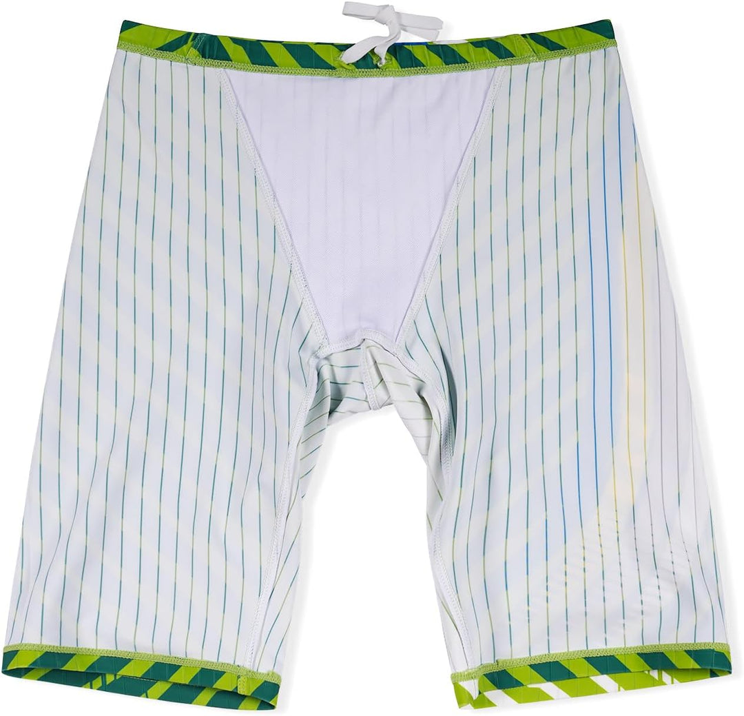 MY KILOMETRE Herren Jammers Lang Badehose Schwimmen Badeanzug Jammer M Gedruckt Grün, M Gedruckt Grü