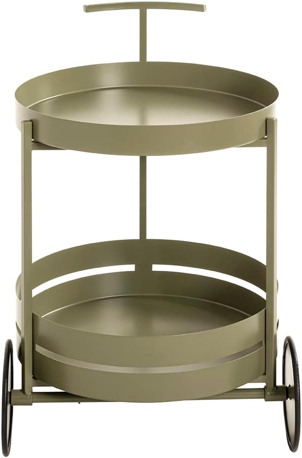 HAKU Möbel Servierwagen, Metall, grün, Ø 42 x H 62 cm Grün Ø 42 x H 62, Grün Ø 42 x H 62