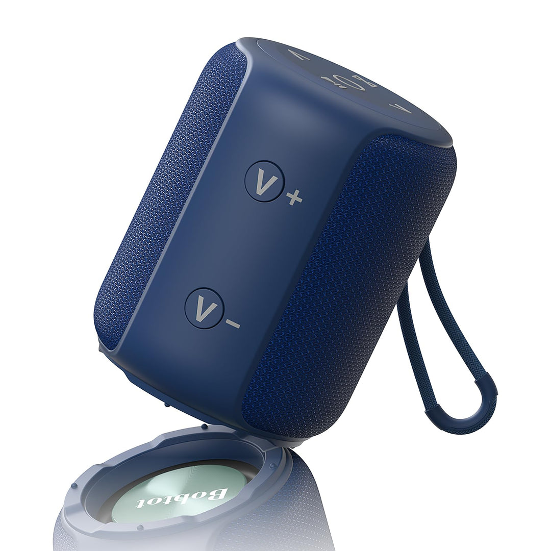Bobtot Tragbarer Bluetooth-Lautsprecher, 5W IPX6, Blau, Blau