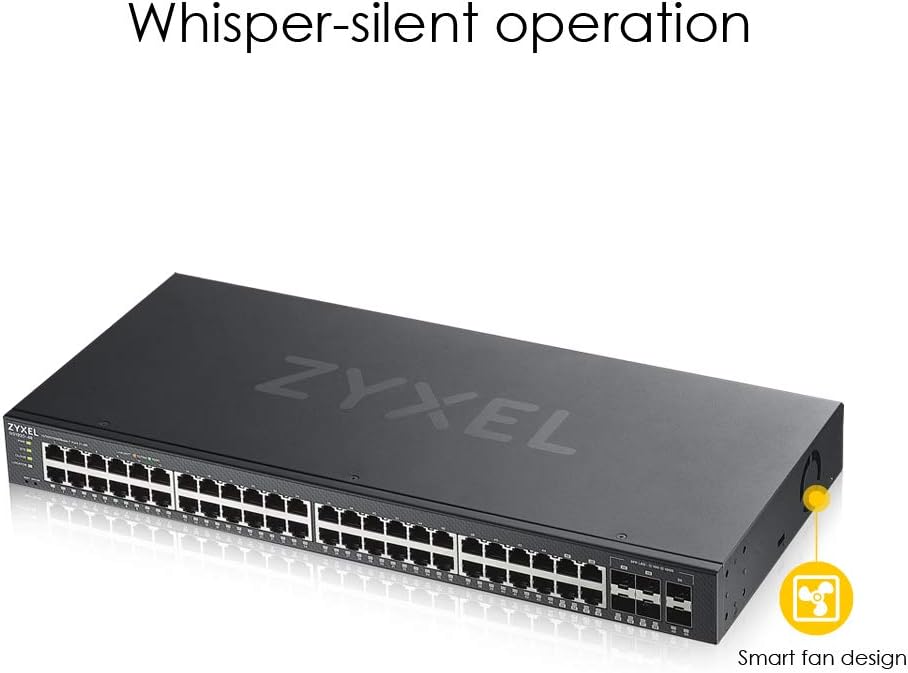 Zyxel Nebula Gigabit Ethernet Smart-Managed Switch mit 48 Ports und vier Gigabit-Combo-Ports sowie z