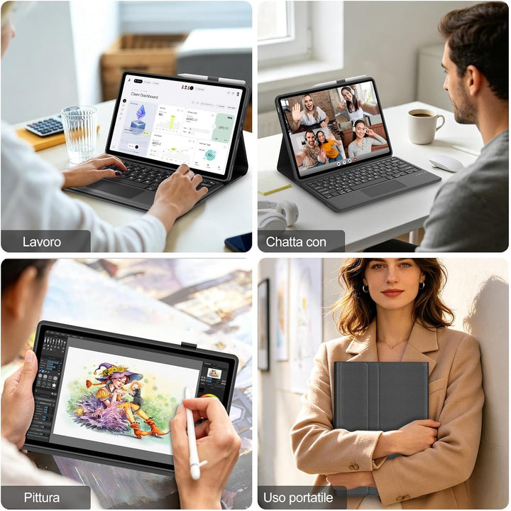 Für Xiaomi Redmi Pad 2 Pro 2025/Redmi Pad Pro 12,1 Zoll Tastaturabdeckung | Abnehmbare Bluetooth-Tas