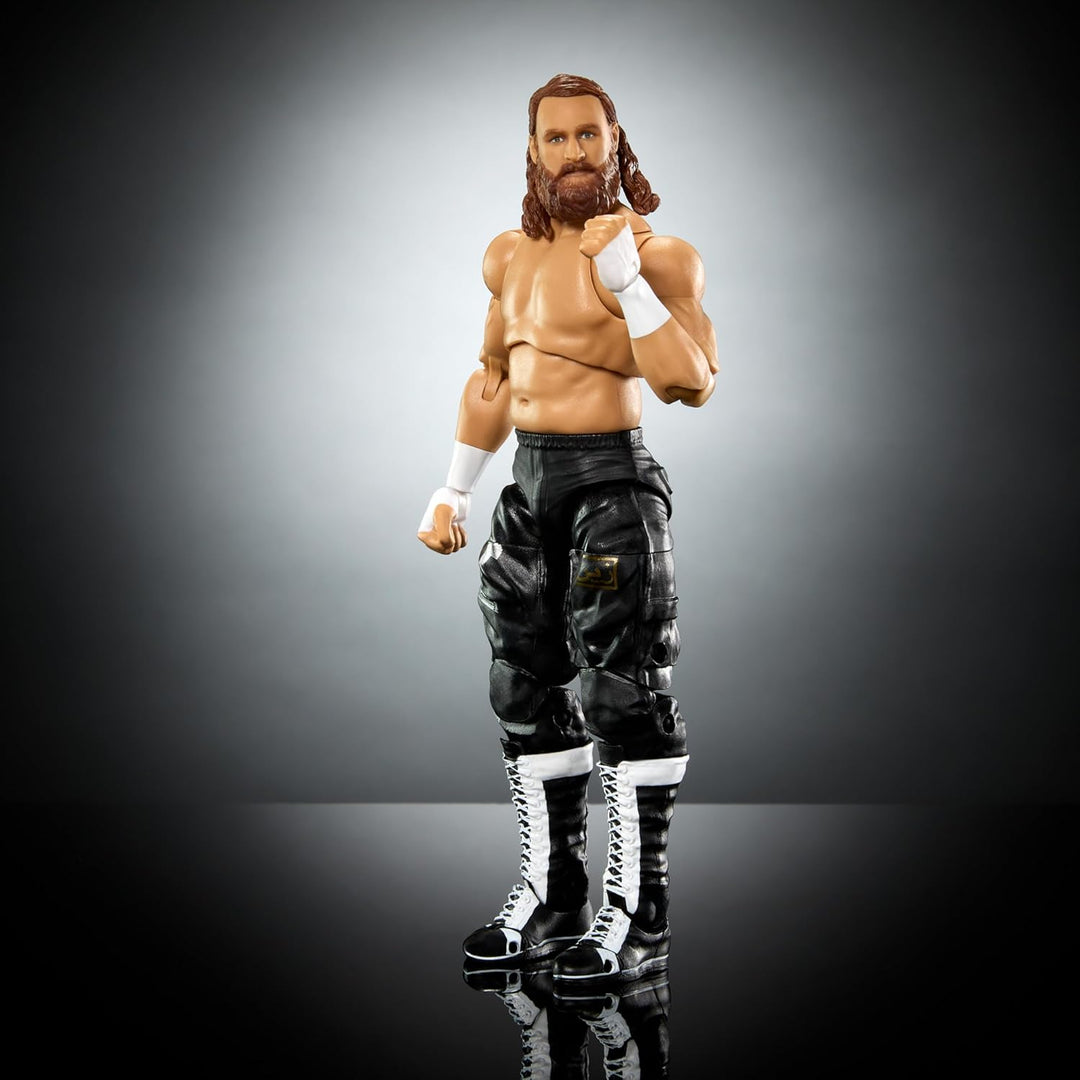 Mattel WWE Ultimate Edition Actionfigur & Zubehör, 15,2 cm Sami Zayn Sammelset mit austauschbaren Kö