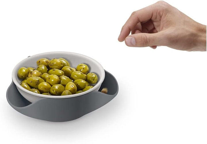 Joseph Joseph Double-Dish Servierschale für Oliven, Nüsse, perfekt für Aperitifs, Grey, Pistazie