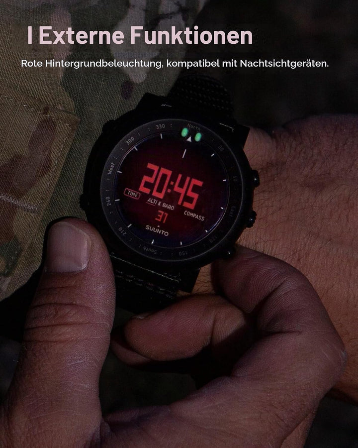 Suunto Core Alpha Stealth Outdoor-Uhr mit Höhenmesser, Barometer und Kompass, Stealth