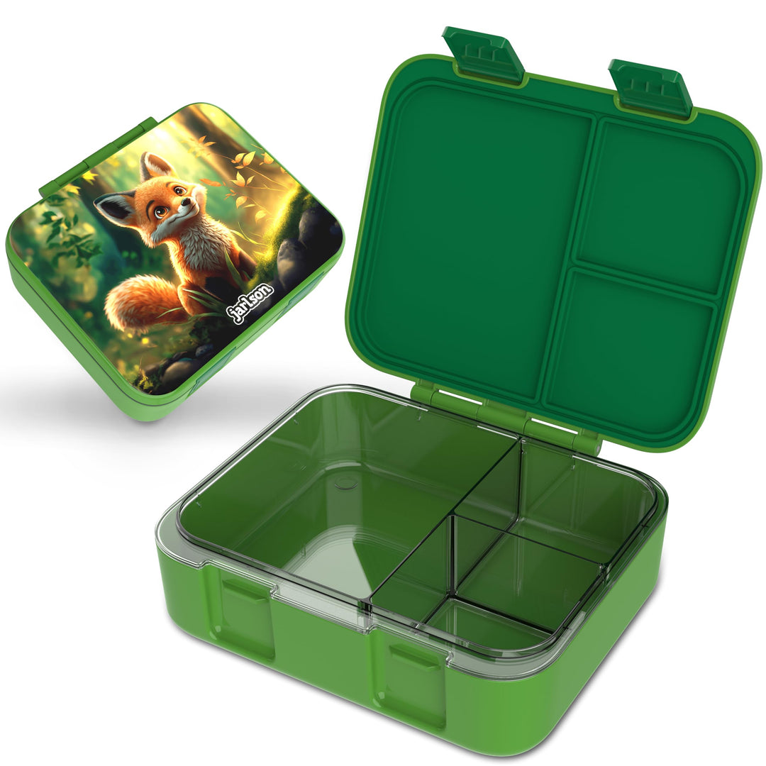 Jarlson® Brotdose Kinder mit Fächern MILI [AUSLAUFSICHER] - Bento Lunchbox für Schule, Kita & Kinder