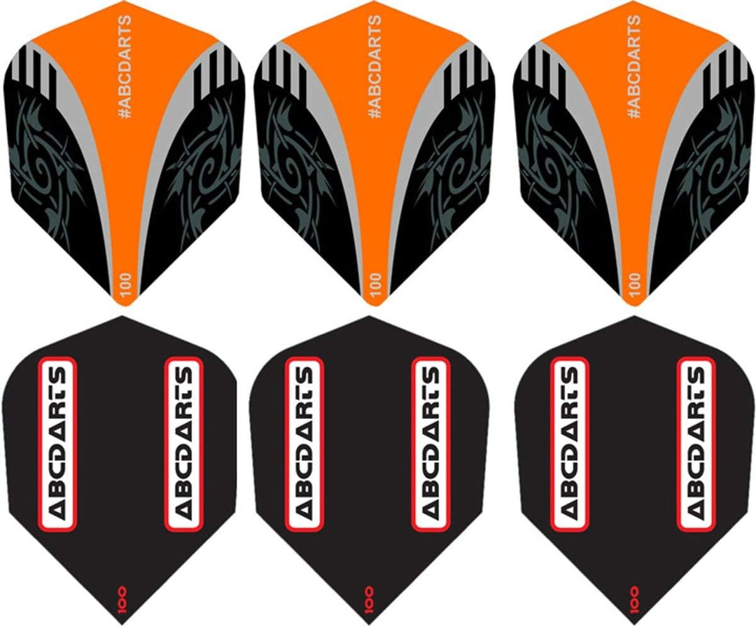 abcdarts Unisex-Adult 19020121 Darts, Schwarz, Orange, Silber, 21 EU
