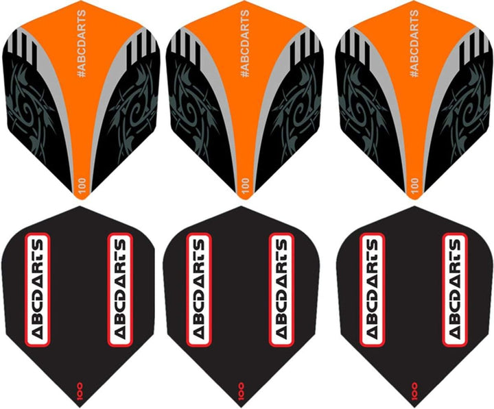 abcdarts Unisex-Adult 19020121 Darts, Schwarz, Orange, Silber, 21 EU