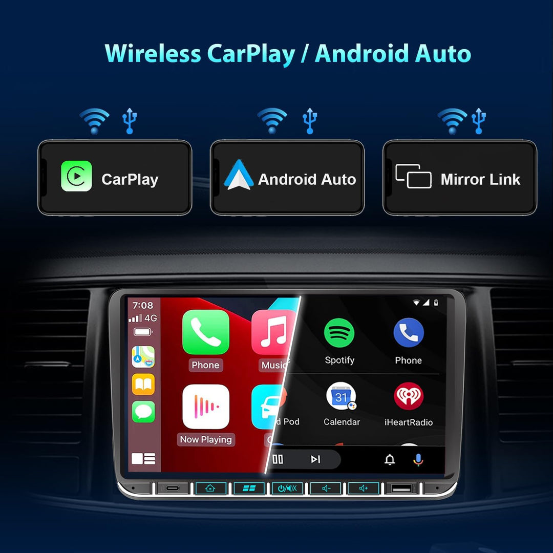 Android Autoradio Bluetooth mit Bildschirm(9”) für VW Golf 5 6 T5 Polo 6r Caddy Passat Touran Seat,