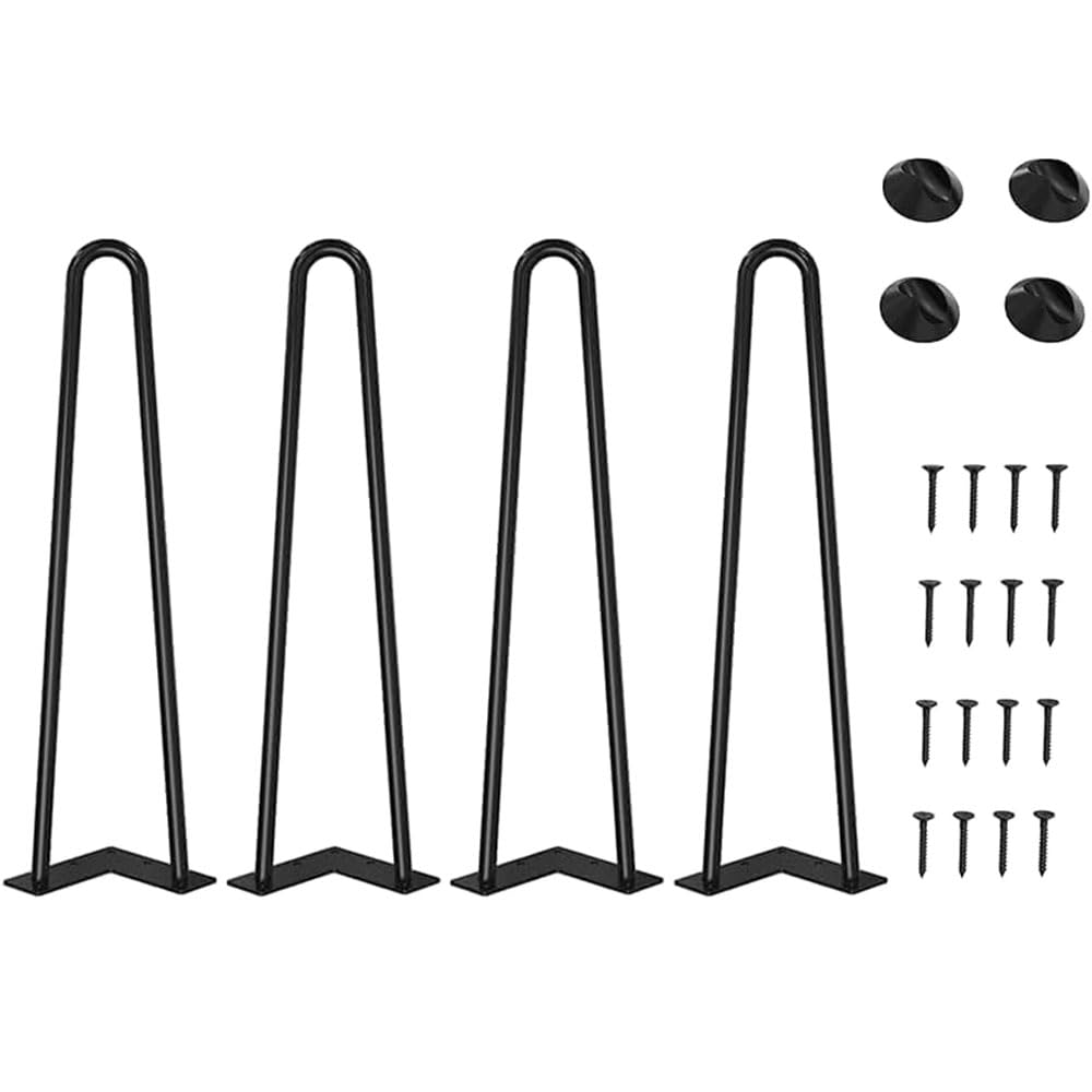 WINSOON 4er Set Haarnadel Tischbeine 40cm Metall Hairpin Legs DIY Tischbeine Möbelfüsse Tischkufen a