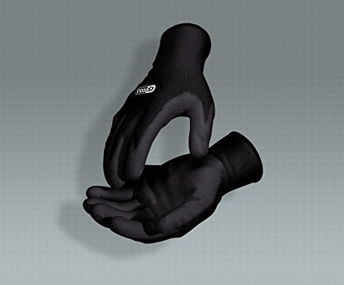 KS Tools 310.0475 Mikro-Feinstrickhandschuhe, schwarz, XL, 12 Paar, XL