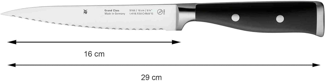 WMF Grand Class Küchenmesser Wellenschliff 29 cm, Made in Germany, Sägemesser, Messer scharf, geschm