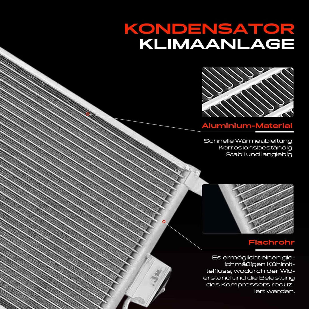Frankberg Kondensator Klimaanlage Kompatibel mit Trax 1.6L 1.7L 2012-2022 Mokka/Mokka X J13 1.4L 1.6