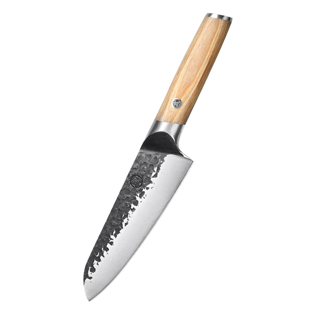 MITSUMOTO SAKARI 17 cm Santoku Küchenmesser, Handgeschmiedete kochmesser, Professionelle Japanisches