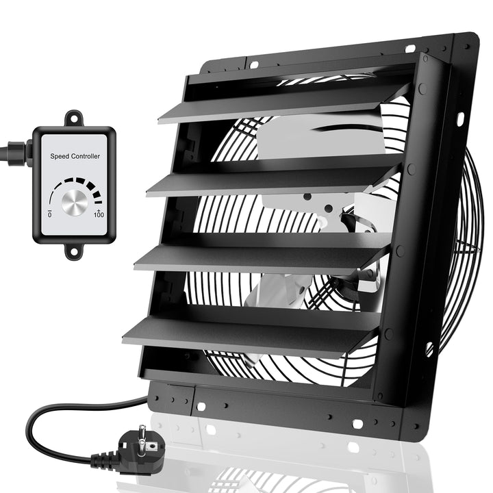 HG Power 350mm Abluftventilator mit Drehzahlregler Industrie Wandventilator mit EC Motor 2200m³/h Wa