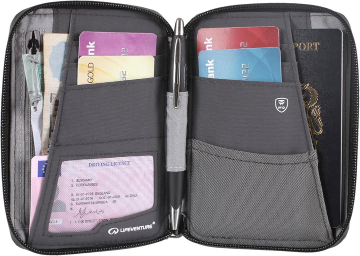 Lifeventure Geldbörse im Mini Reisen mit RFID-Schutz Grau, Grau