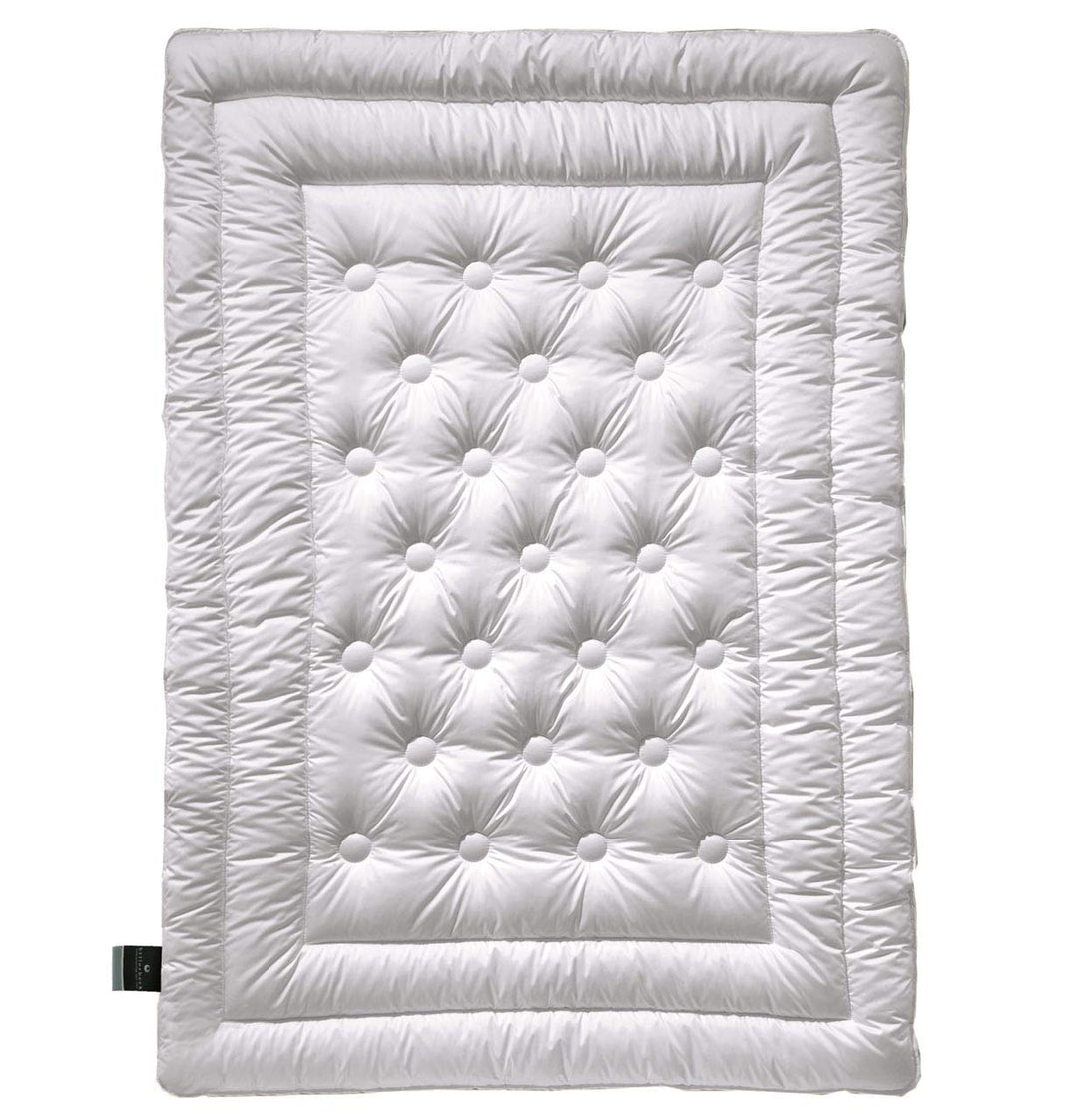 billerbeck Schurwoll Bettdecke | Meisterklasse | 200 x 200 cm | Naturdecke | Wärmestufe sommerleicht