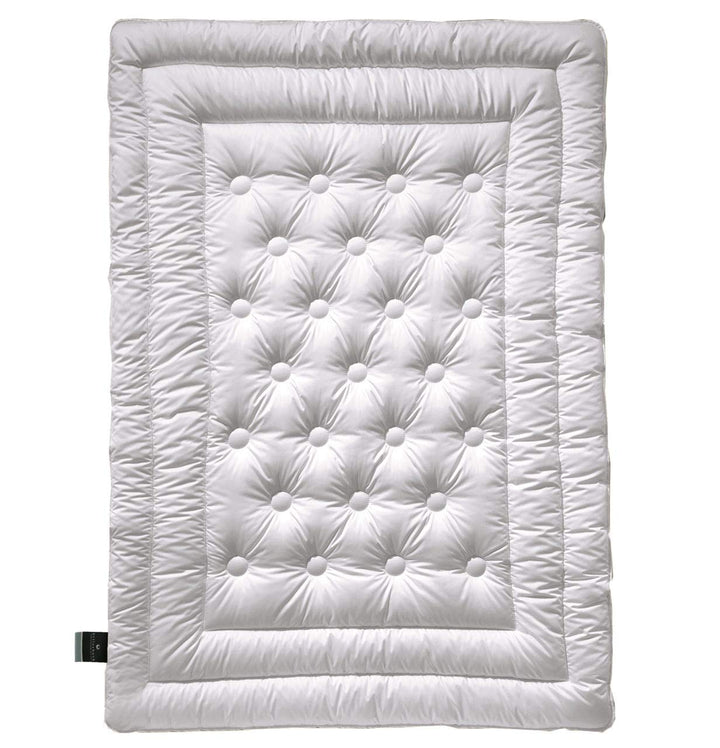 billerbeck Schurwoll Bettdecke | Meisterklasse | 200 x 200 cm | Naturdecke | Wärmestufe sommerleicht