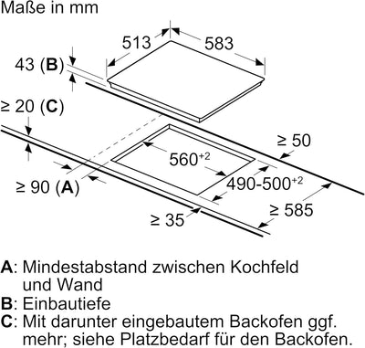 Siemens EQ110KA2B iQ100 Herd-Kochfeld-Kombination (herdgesteuert), 59.4 cm breit, Schnellaufheizung,