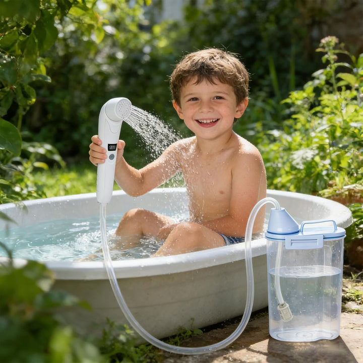 Portable Bidet Po Dusche, Elektrisches Bidet ReiseBidet Handbrause mit 2.5L Wassertank, Peri Bottle
