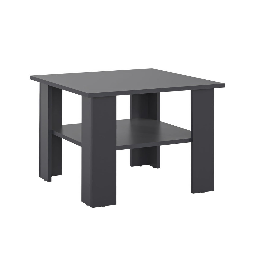 KOMTO Couchtisch Anthrazit Vienna - Wohnzimmertisch Modern Couchtisch Holz Beistelltisch 60x60 Coffe