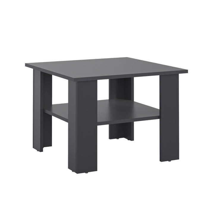 KOMTO Couchtisch Anthrazit Vienna - Wohnzimmertisch Modern Couchtisch Holz Beistelltisch 60x60 Coffe