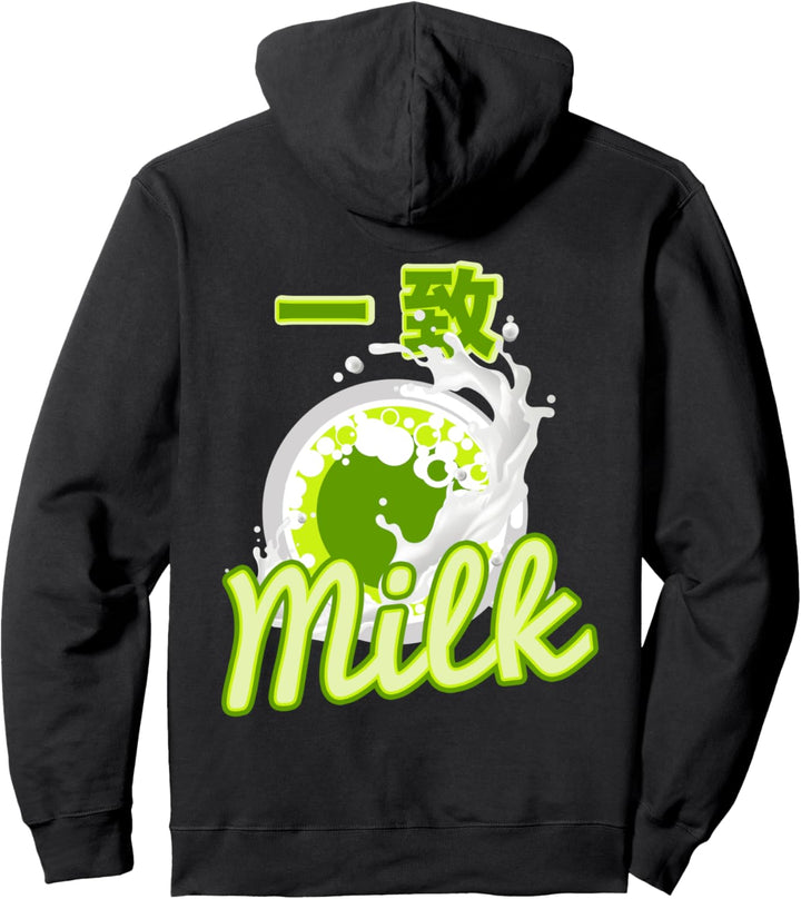 Kawaii Matcha Milk Pullover Hoodie