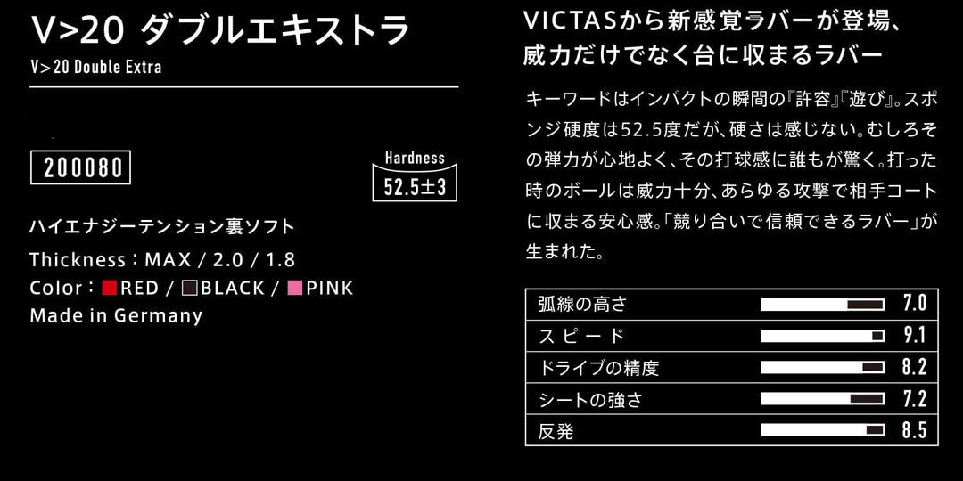 VICTAS Belag V > 20 Double Extra