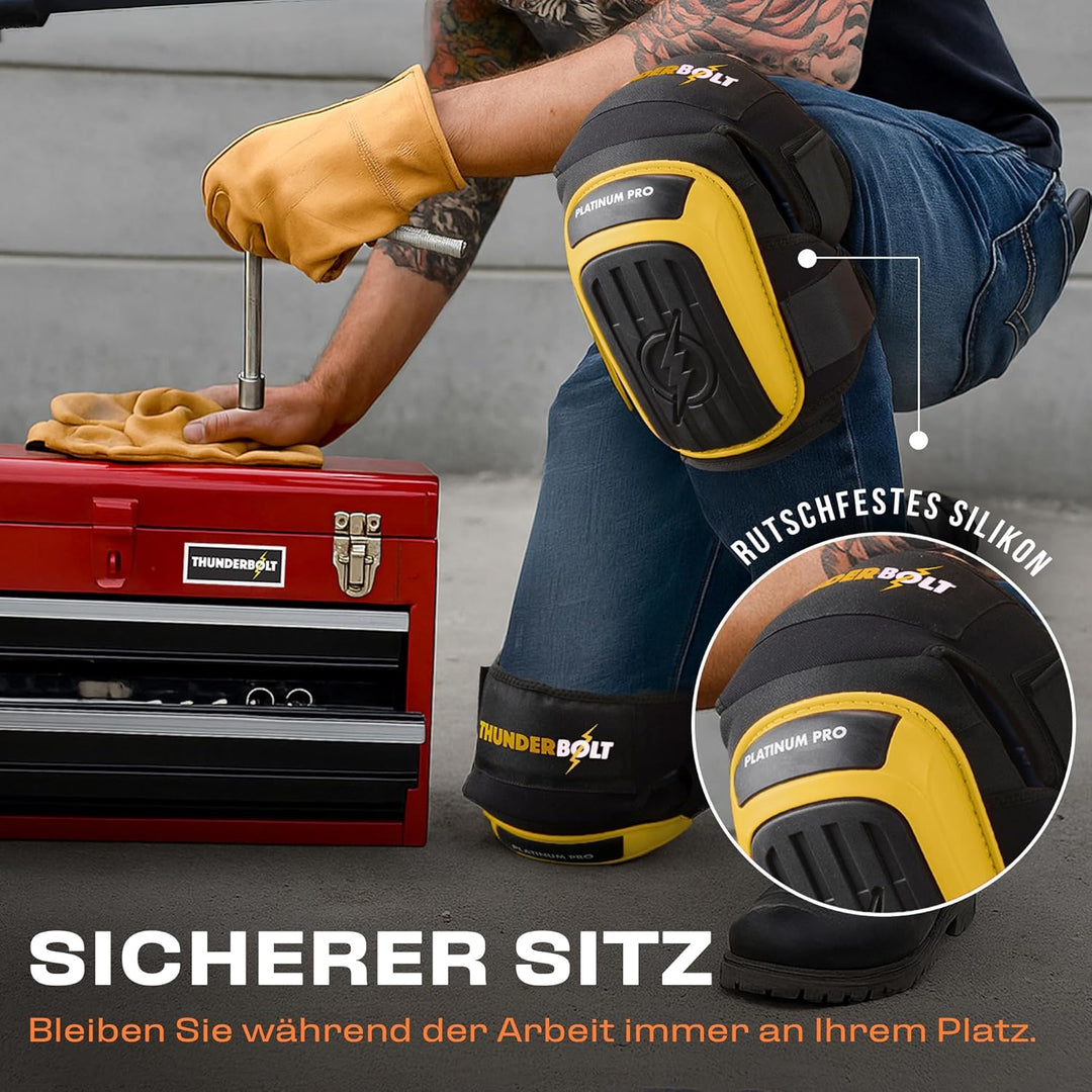 Thunderbolt® Knieschoner Professioneller Knieschützer mit komfortablem Gelkissen Knieschoner Fliesen
