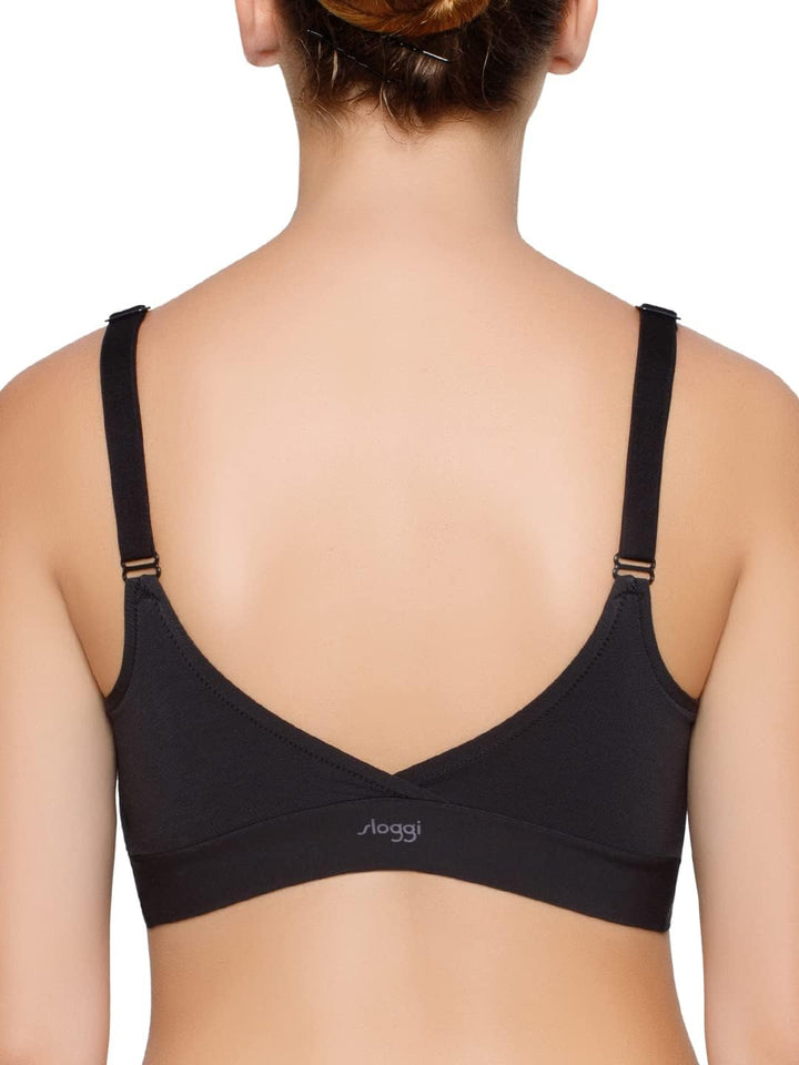 Sloggi Damen Go Allround P Padded BH (1er Pack) Einheitsgrösse Schwarz, Einheitsgrösse Schwarz