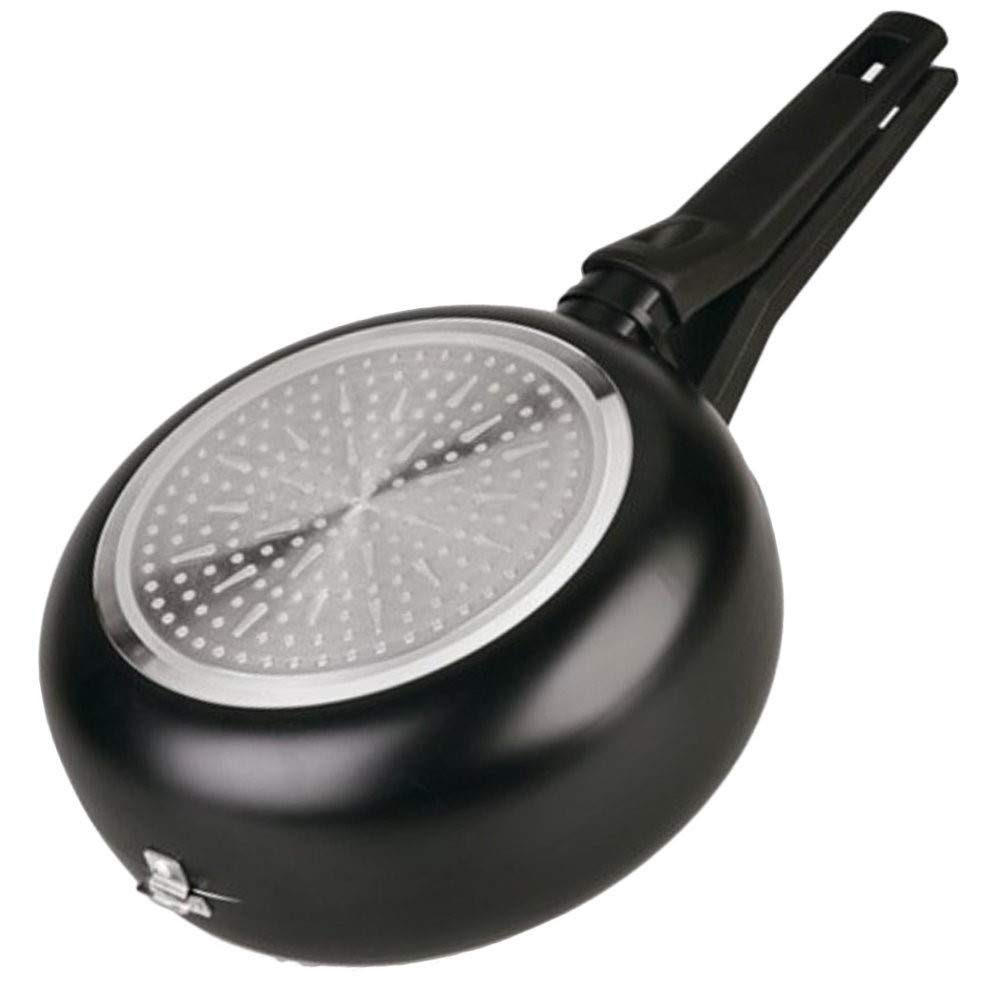 LS Kitchen - Doppelpfanne für Umdrehung des Kartoffelomletts - Induktion - Schwarz - Durchmesser 24