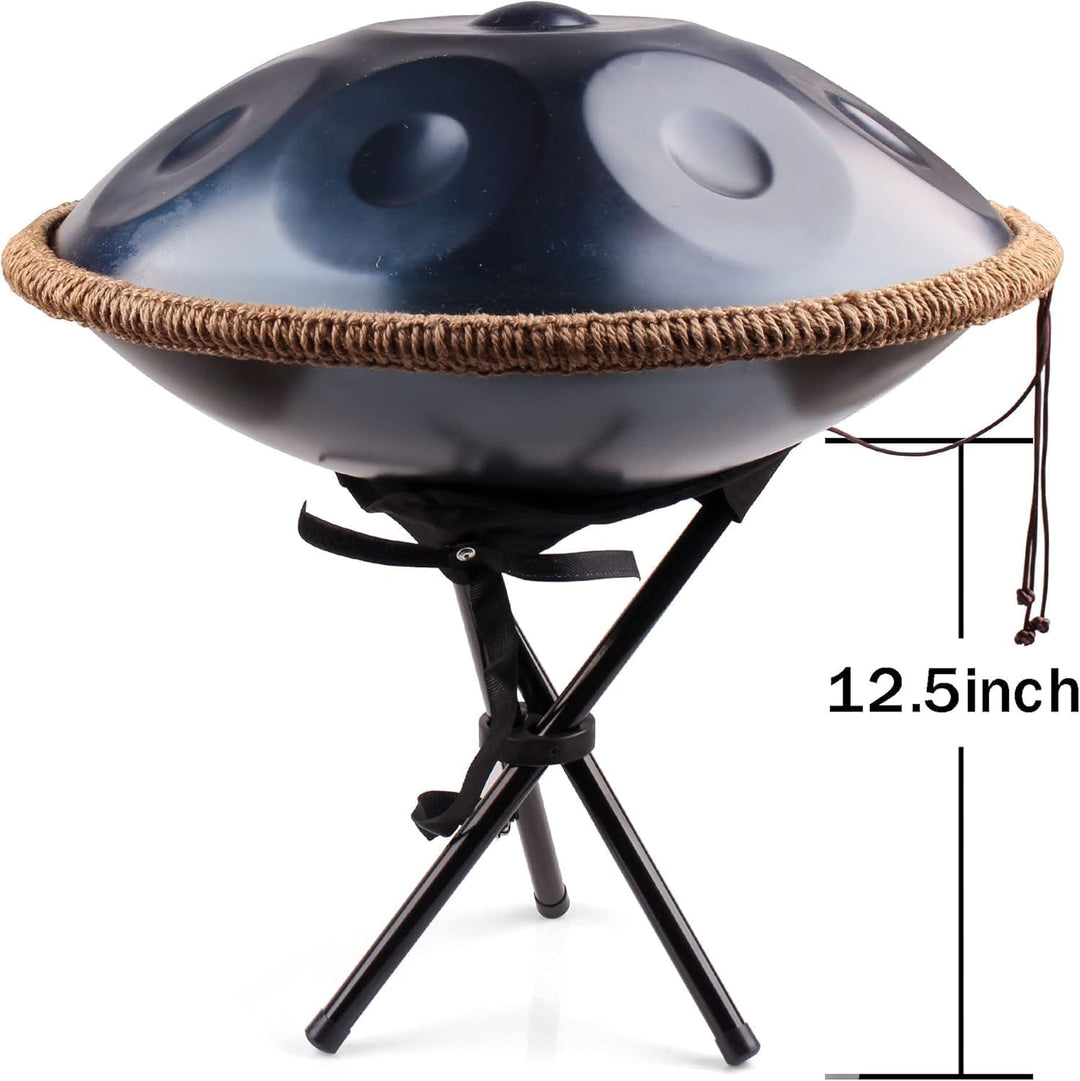 LOMUTY Handpan 432 HZ Anfänger, Stahltrommel 10 Töne 22 Zoll, Hand Pan in D-Moll, Hand Drum mit Drum