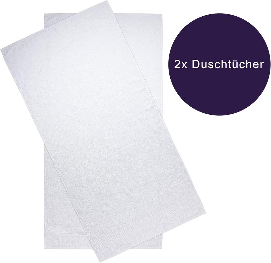 Brielle Handtuch-Set aus 100% Baumwolle - 2 Duschtücher 70x140 cm, Baumwolle Sehr saugfähige Handtüc
