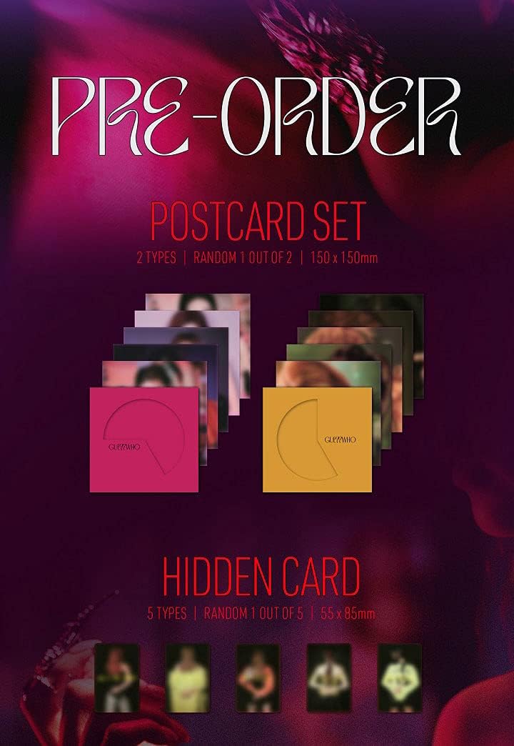 ITZY - GUESS WHO Album+Pre-Order Benefit+Folded Poster+Extra Photocards Set (NIGHT ver.), Night Ver.