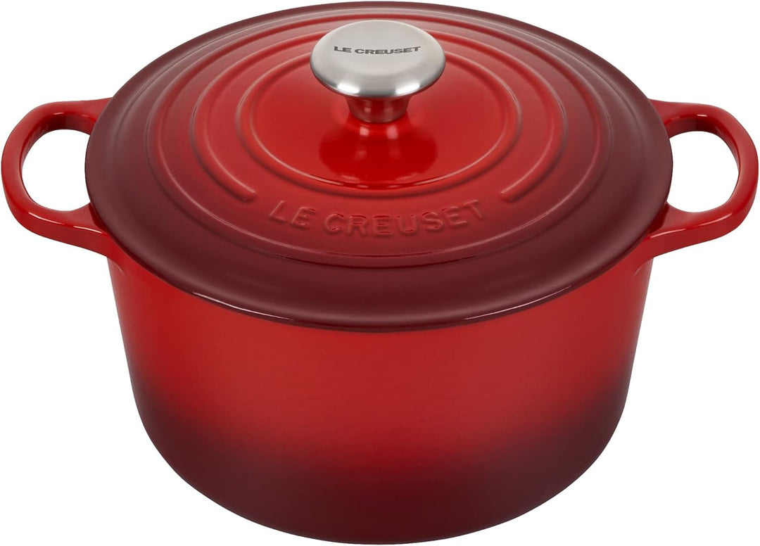 Le Creuset Bräter Signature, 24 cm Ø (21195240602430) Rot Backofen, Rot Backofen