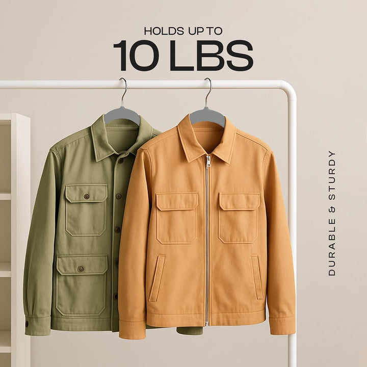 Utopia Home Premium Samt Kleiderbügel 50er Pack - rutschfeste & langlebige Kleiderbügel - Grau Kleid