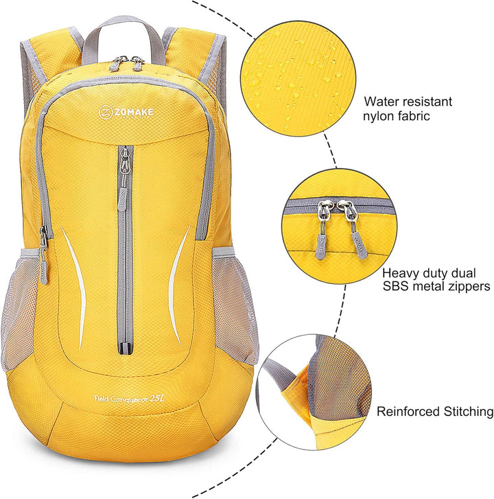 ZOMAKE Ultraleicht Faltbarer Rucksack - Packbare Backpacks 25L,Kleiner Faltbar Rucksäcke Wanderrucks