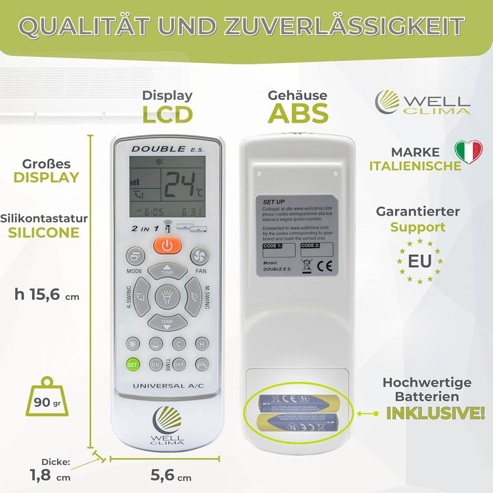 Wellclima, Fernbedienung für Ferroli, Fer Klima, Climaveneta, Starclima Sayonara, einzigartige Alter