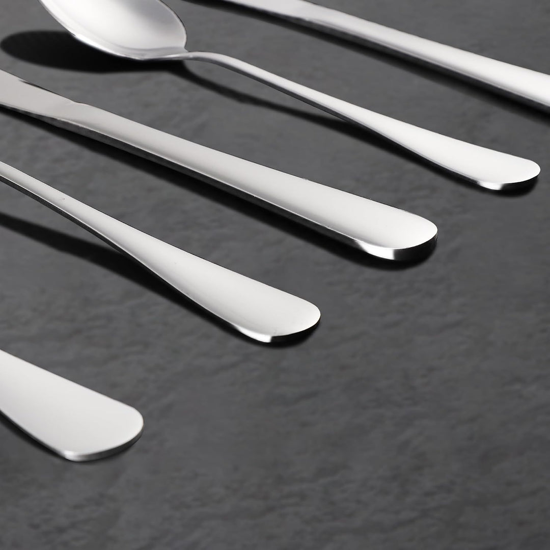 KitchenBoss Besteck Set 6 Personen: Besteckset 30 Teilig, Cutlery Set, Edelstahl Besteck, Essbesteck