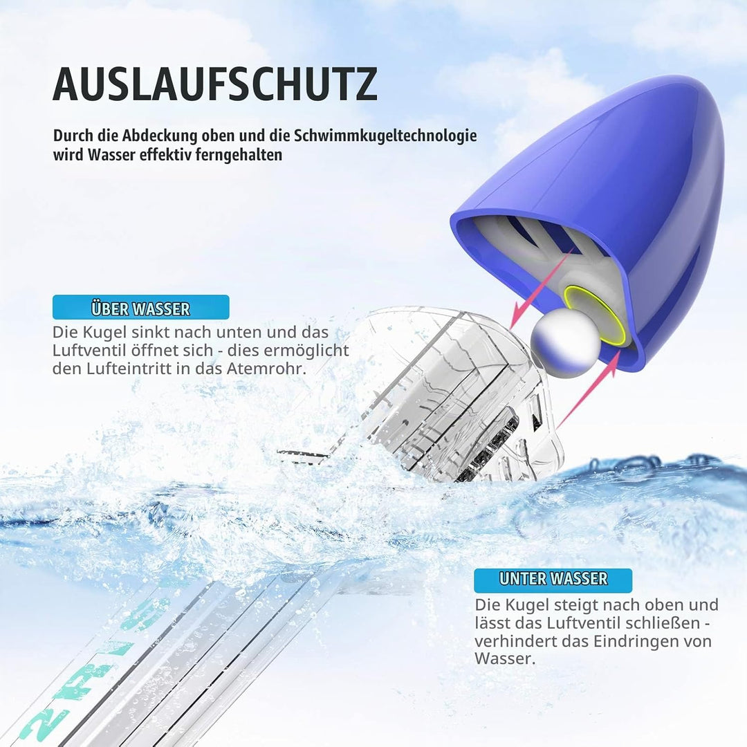 G2RISE® Schnorchelmaske, Tauchmaske, Faltbare CO2-sichere Schnorchel Vollmaske mit Kameraposition fü