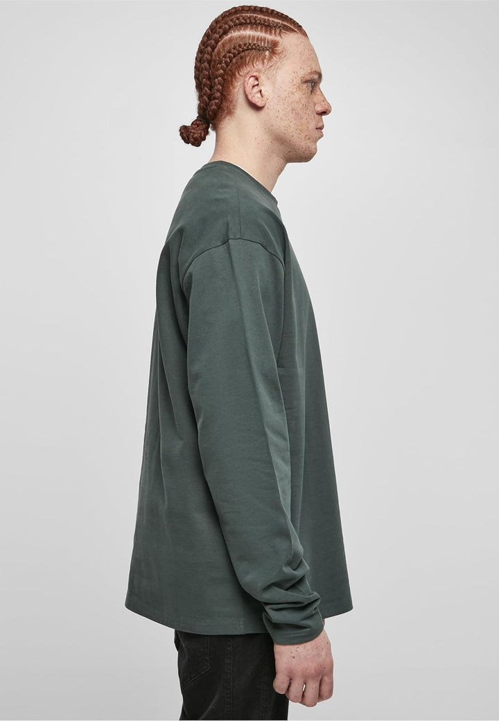Urban Classics Herren Ultra Heavy Oversized Longsleeve L Bottlegreen, L Bottlegreen