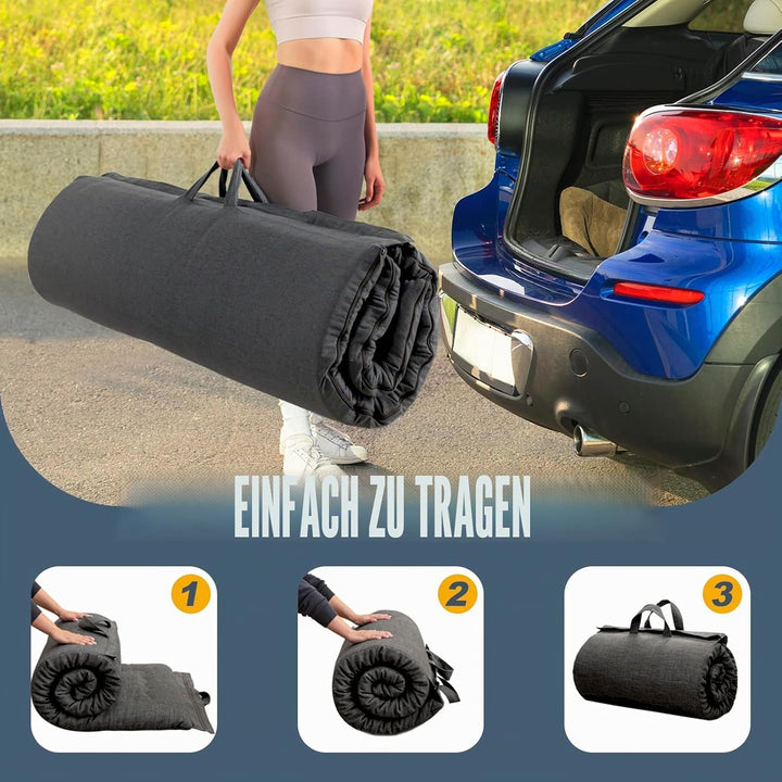 MAXYOYO Futonmatratze, tragbar, faltbar, hypoallergener Stoff und Schaumstoff-Matratzenauflage mit G