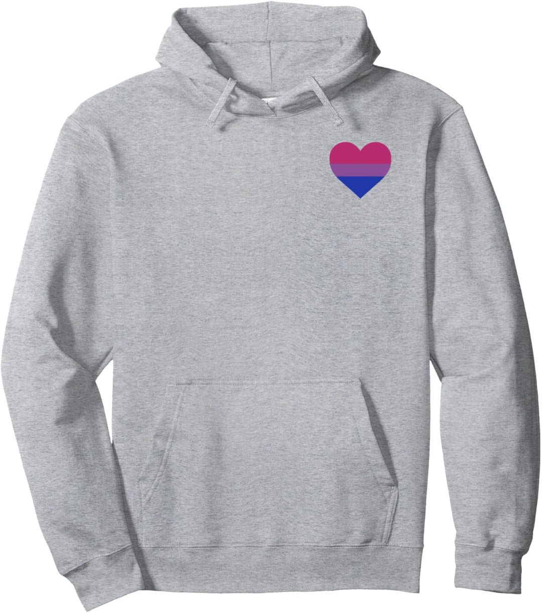 Trendy Pride Bisexual Pride Heart Pullover Hoodie