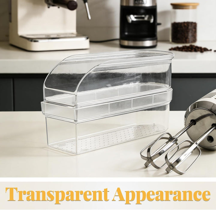 NUOBESTY Aufbewahrungsbox für Handmixer-Aufsätze, verdicktes, transparentes Etui für Küchenutensilie