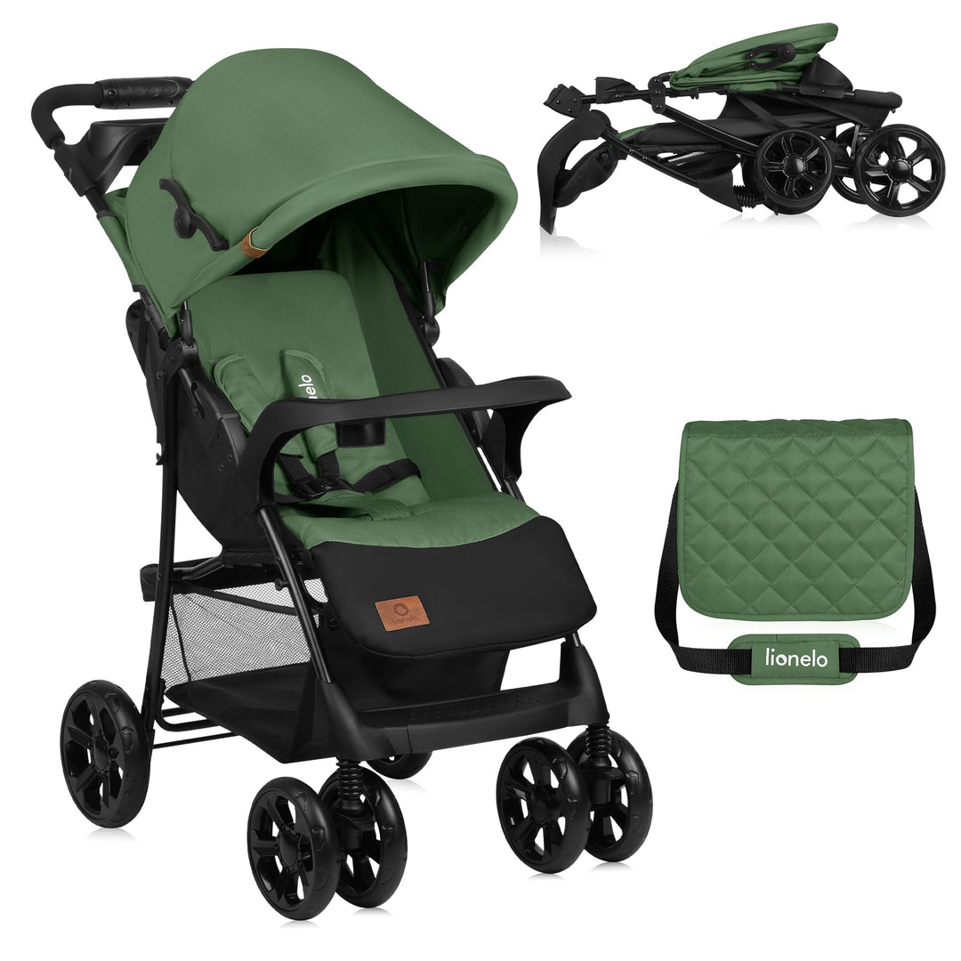 LIONELO Emma Plus Kinderwagen bis zu 15 kg, Kindersportwagen, leicht modern klein Buggy mit Liegepos