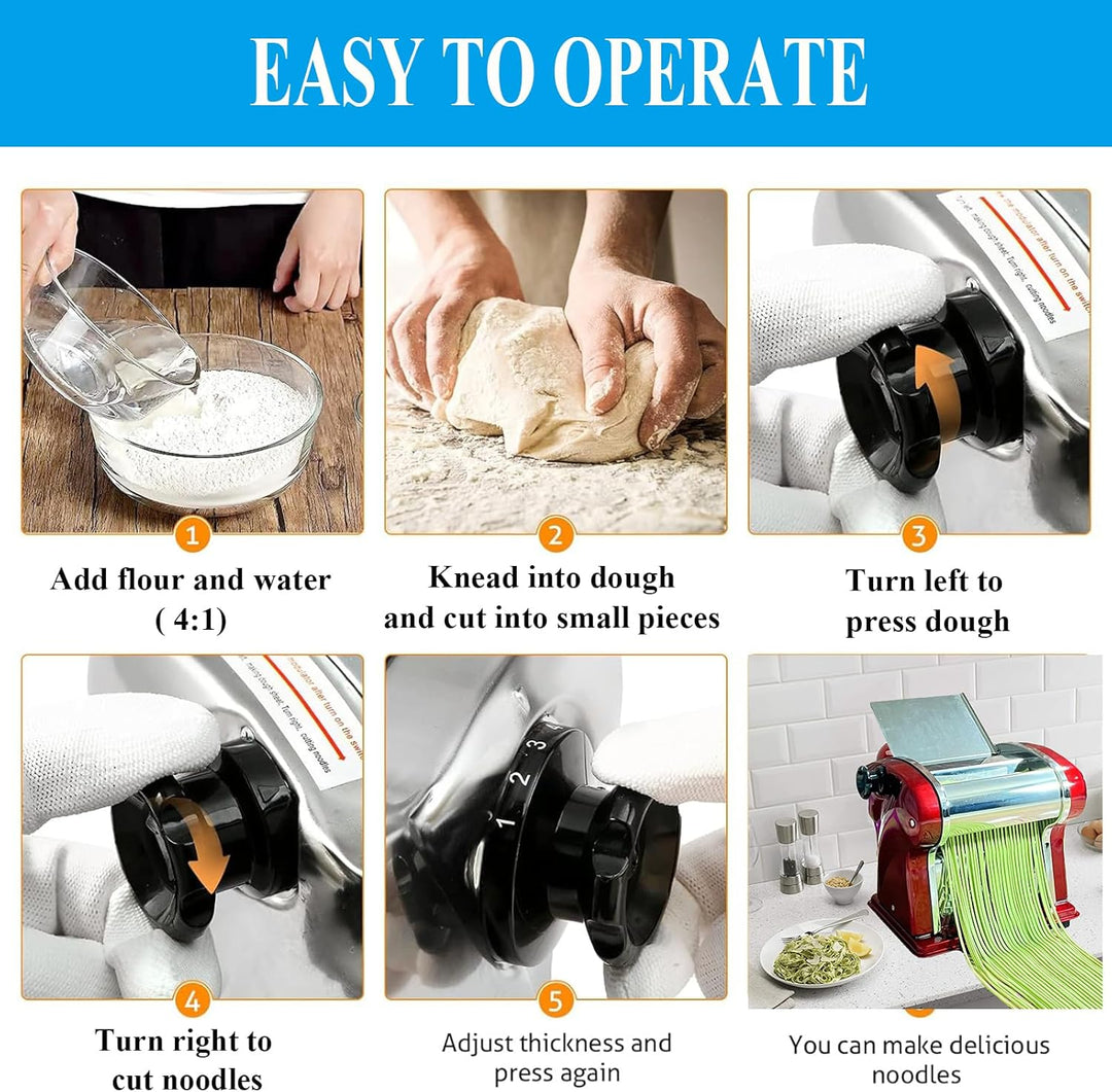 Elektrische Nudelmaschine, Automatische Nudelmaschine mit 350 W Gross Leistungsstark für den Haus- u
